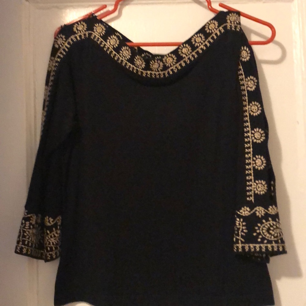 Vintage black sweater blouse